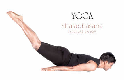Shalabasana Yoga Übung Heuschrecke